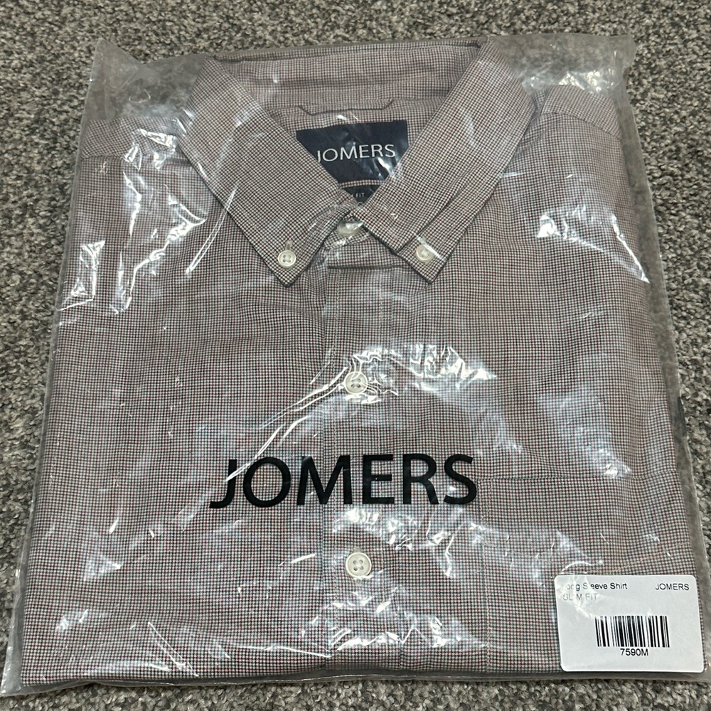 NWT Jomers Plaid Long Sleeve Collared Shirt